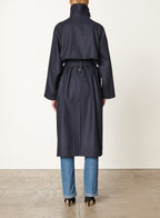 Dexter Trench Coat - Navy & Black