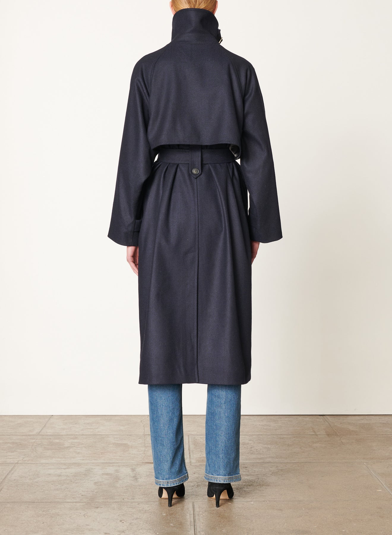 Dexter Trench Coat - Navy & Black
