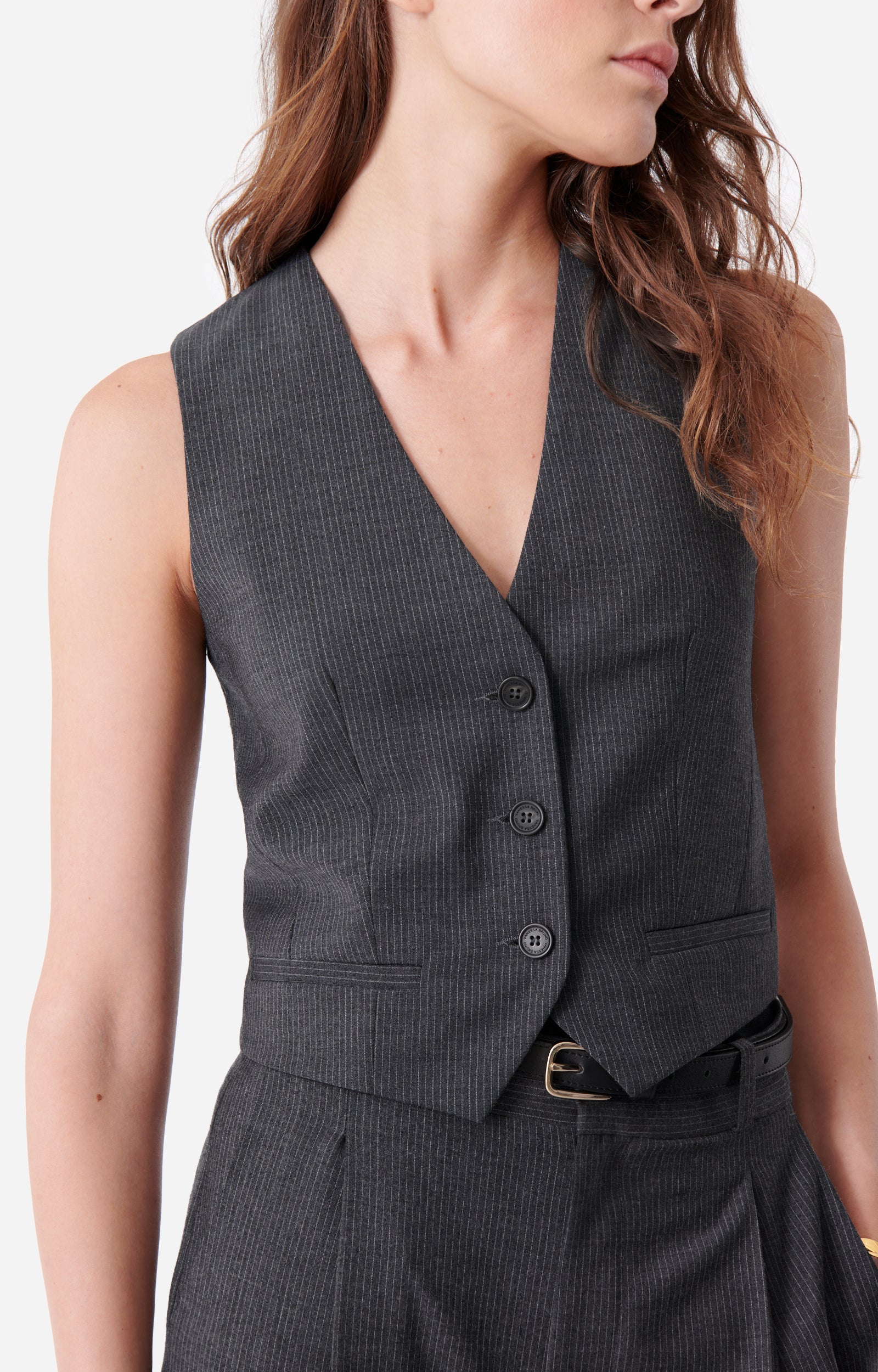 Gilet De Costume Denso - Anthracite Chine