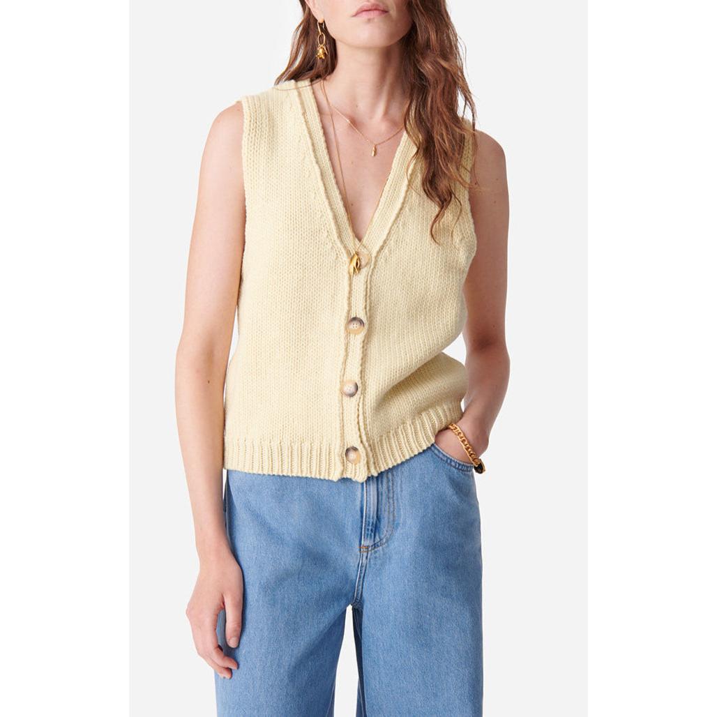 Vanessa Bruno - Cardigan Sans Manches Dounya - Citrus