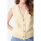 Vanessa Bruno - Cardigan Sans Manches Dounya - Citrus