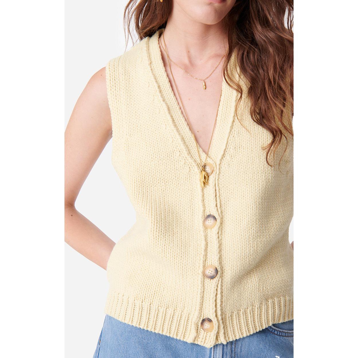 Vanessa Bruno - Cardigan Sans Manches Dounya - Citrus