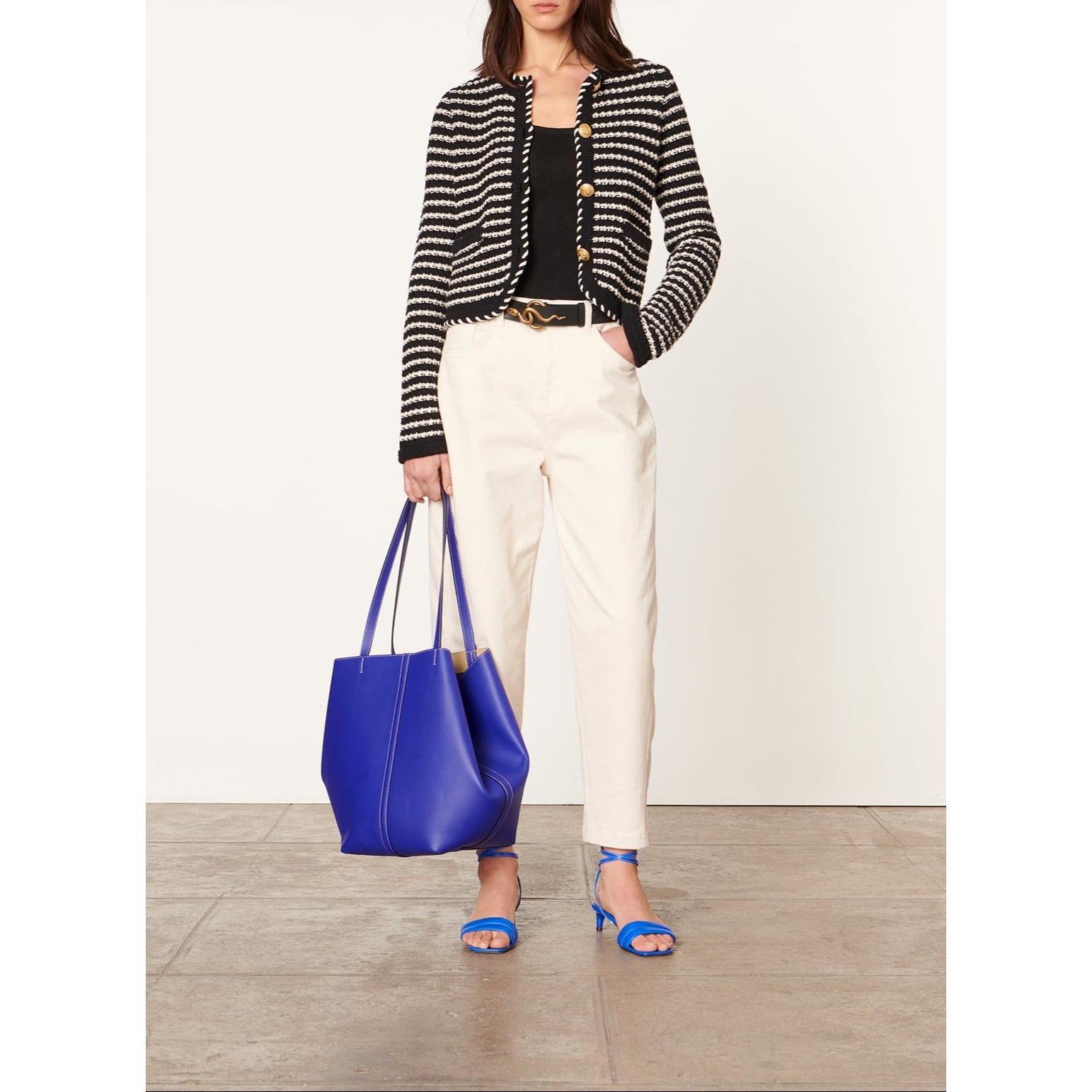 Daya Cardigan - Black & Ecru