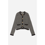 Daya Cardigan - Black & Ecru