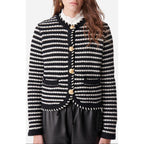 Daya Cardigan - Black & Ecru