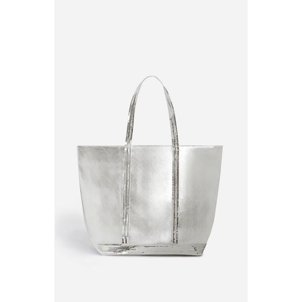 Vanessa Bruno - Large Smooth Leather Tote - Silver