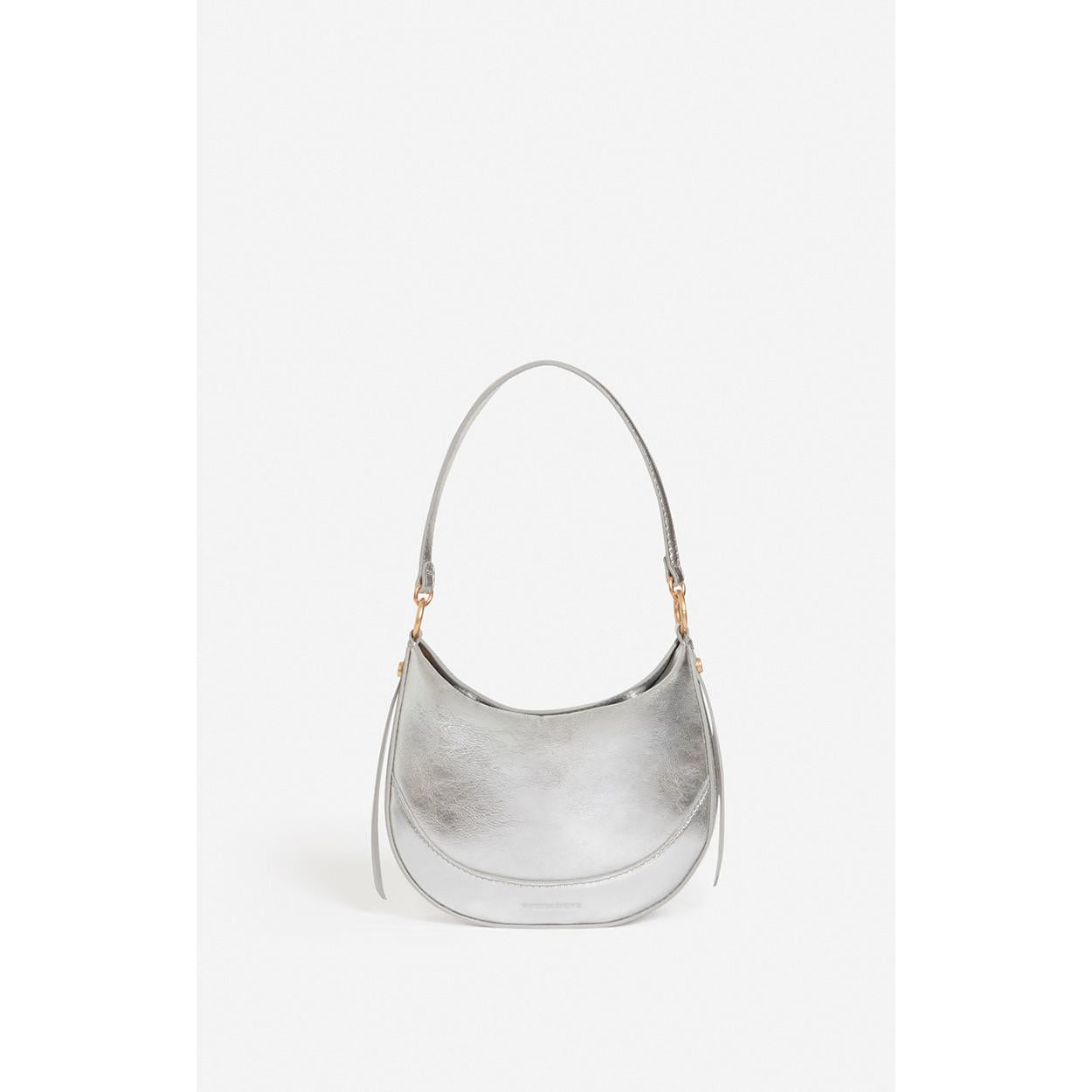 Small Daily Leather Bag - Silver