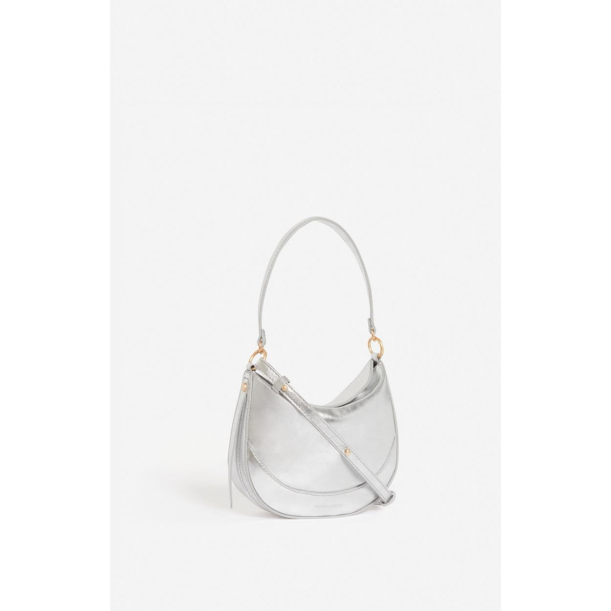 Small Daily Leather Bag - Silver