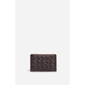 Braided Leather Coin Purse - Chocolate
