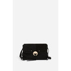 Large Othilia Velvet Leather Bag - Black