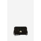 Small Othilia Velvet Leather Bag - Black