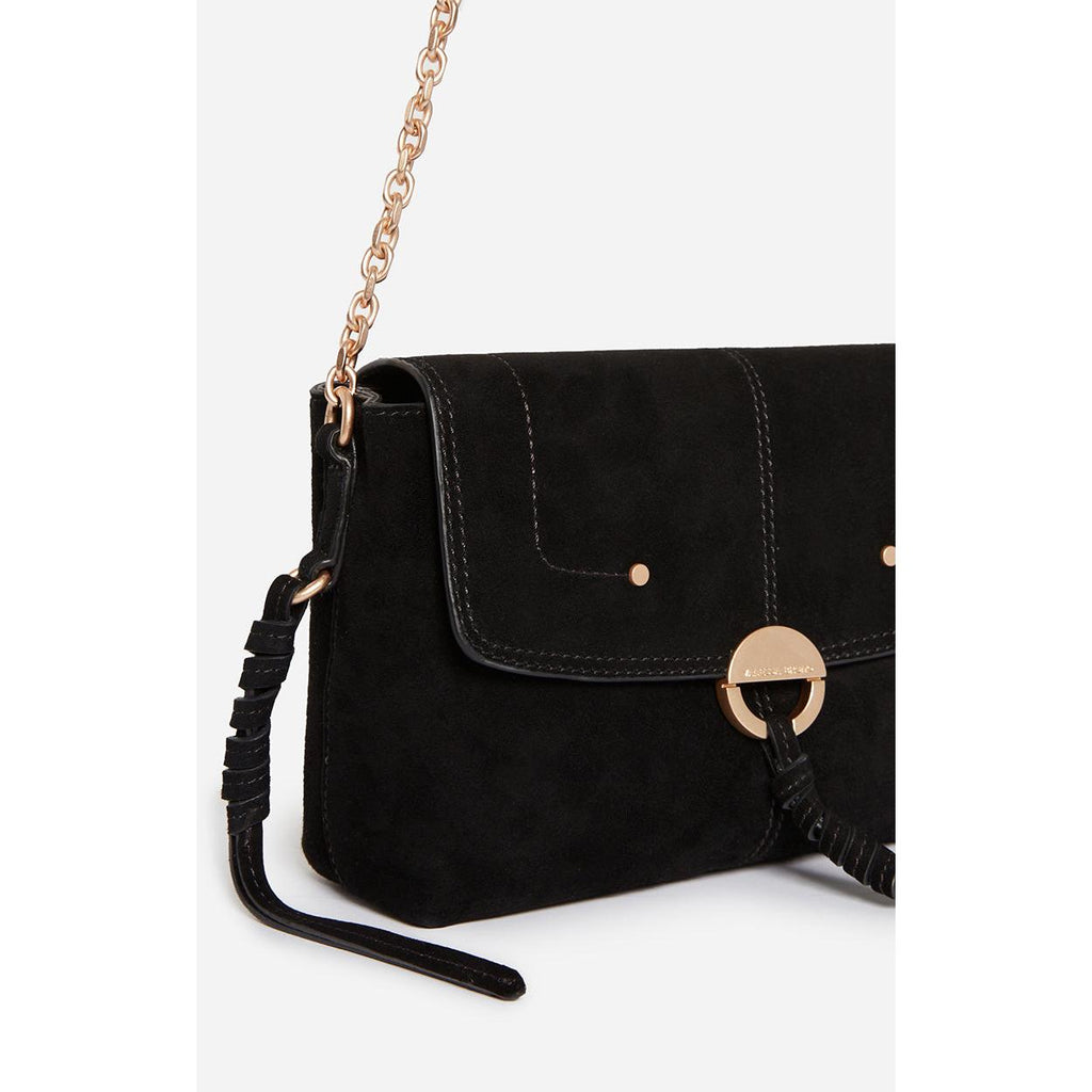 Small Othilia Velvet Leather Bag - Black