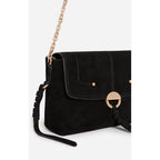 Small Othilia Velvet Leather Bag - Black