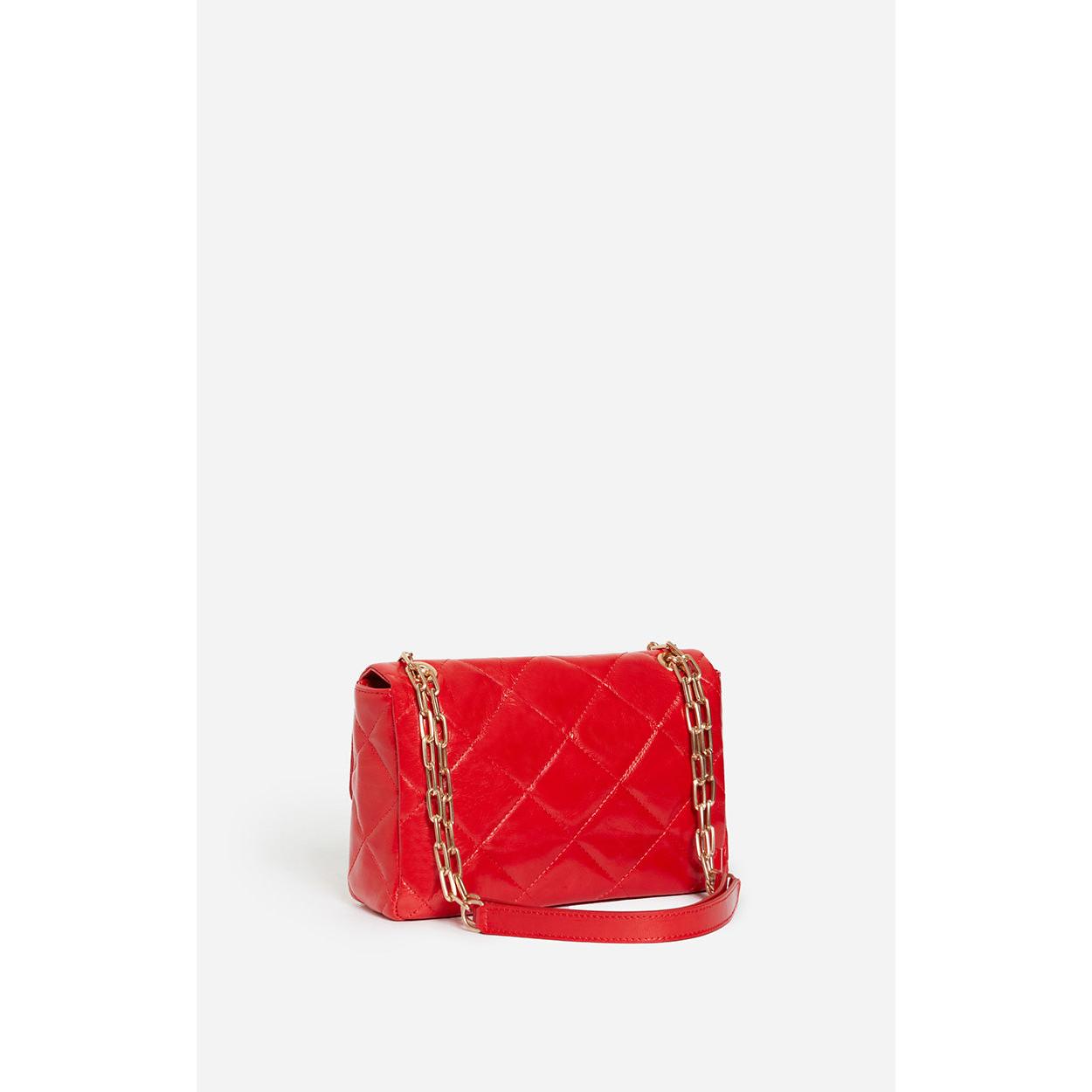 Grand Sac Moon En Cuir - Rouge