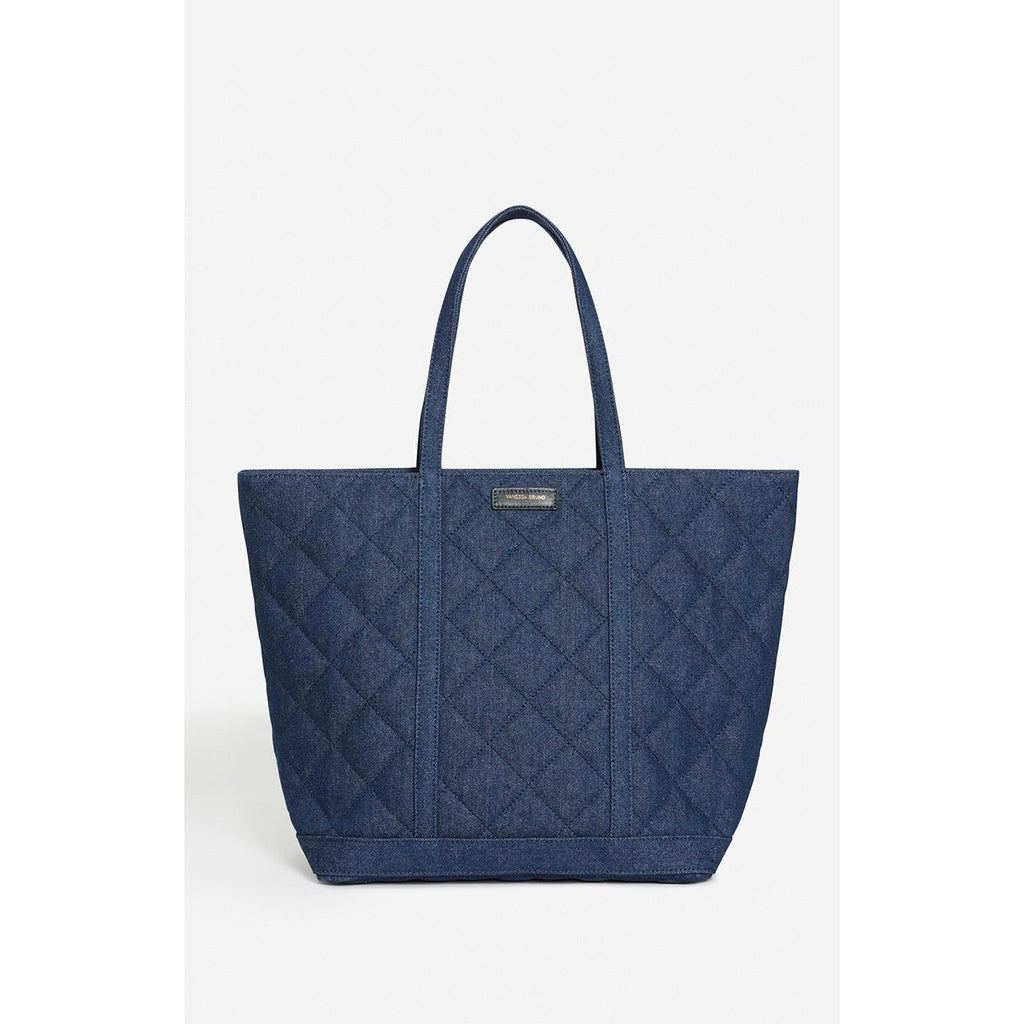 XL Quilted Denim Cabas - Denim