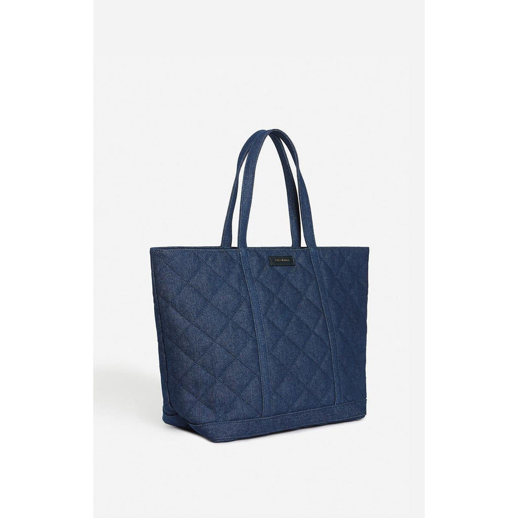 XL Quilted Denim Cabas - Denim