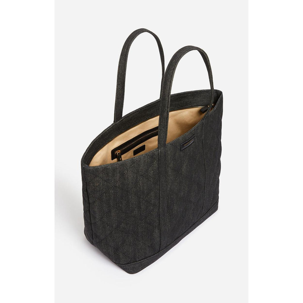 XL Quilted Cotton Tote Bag - Elephant