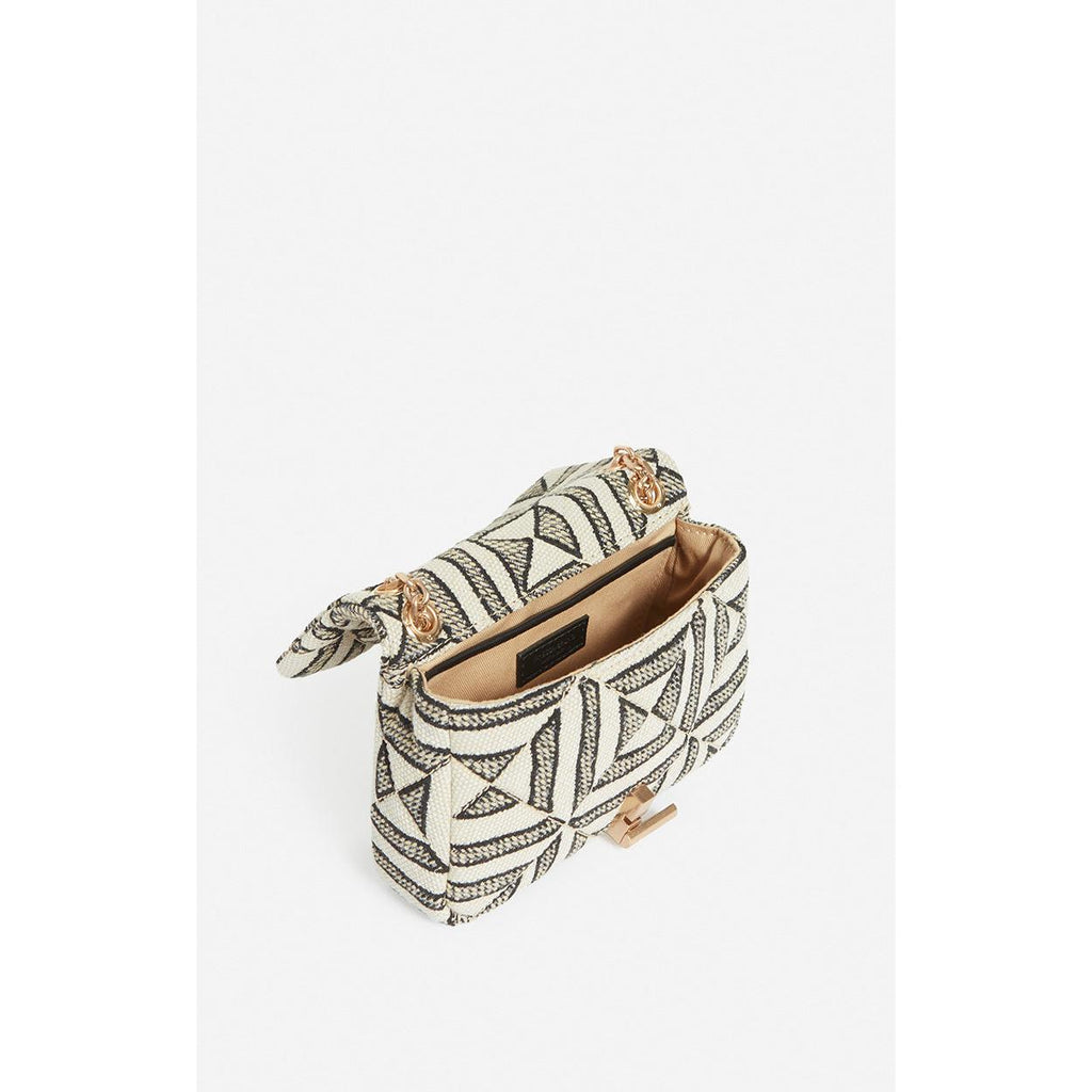 Small Moon Bag in Mixed Cotton - Black