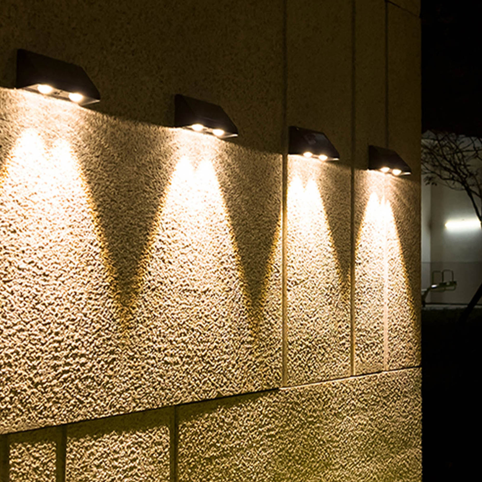 Kyla - Solar Wall Lamp - Plastic - Black