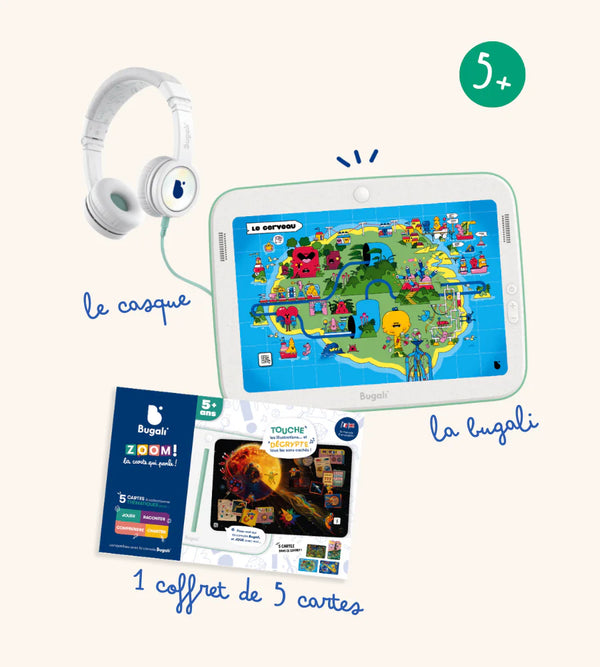 Paquetes: paquete de tableta, auriculares y mapas (5+)