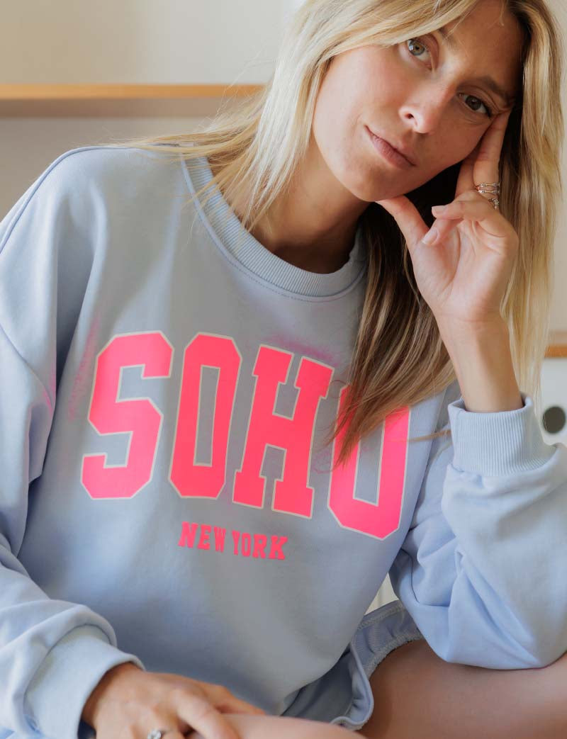 Sudadera Celeste Soho