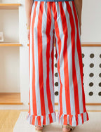Lichtblauwe & rode broek Gasty