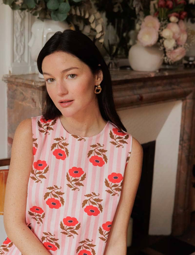 Pink Striped & Floral Rini Dress