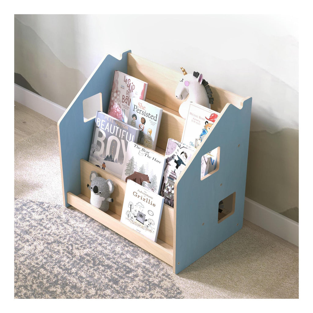 Bibliothèque Enfant – Bleu Clair & Rose