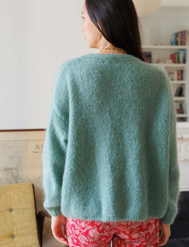 Sweter Raymond w kolorze seledynowym