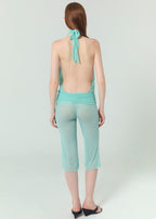 Mesh Halter Top - Aqua