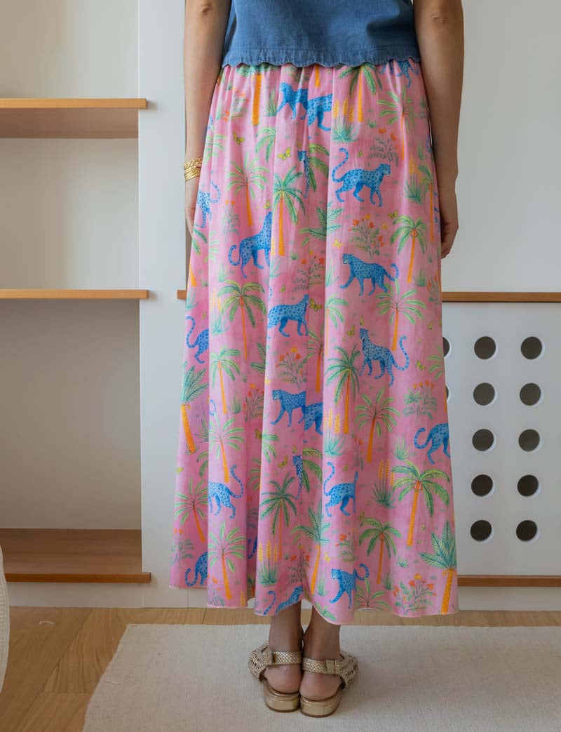 Falda Rosa & Leopardos Yvelle