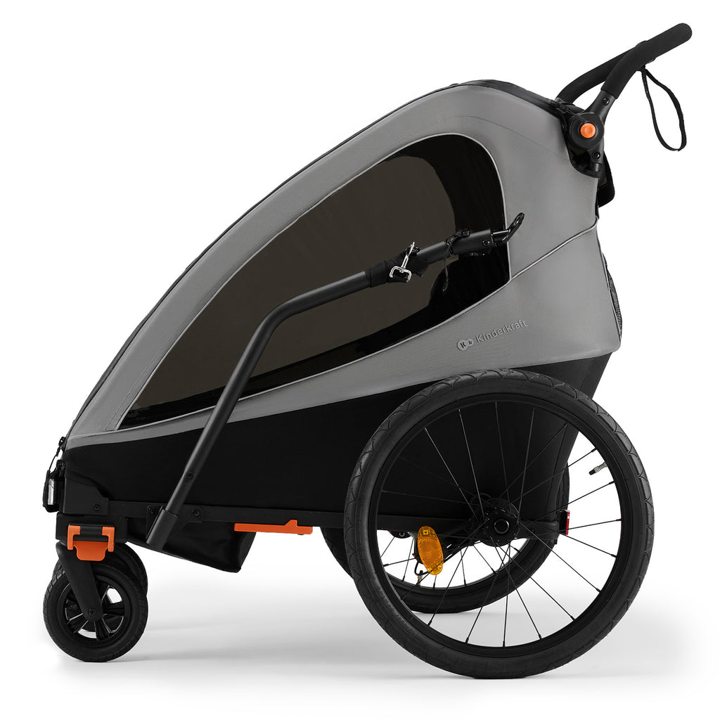 Rimorchio Bici Bambino 2In1 Nava Walk Grigio