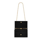 Saint Laurent - Sac Kate Medium Tassel Crocodile Embossed Leather - Femme - Black