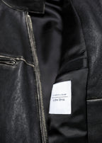 Chaqueta de cuero St Mariette - Negro
