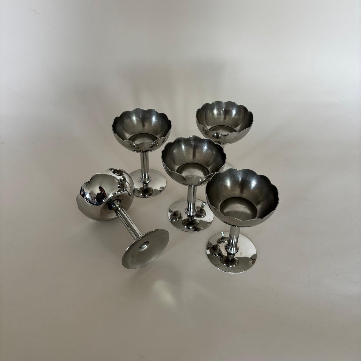 Set di 6 Ciotoline in Acciaio Inox