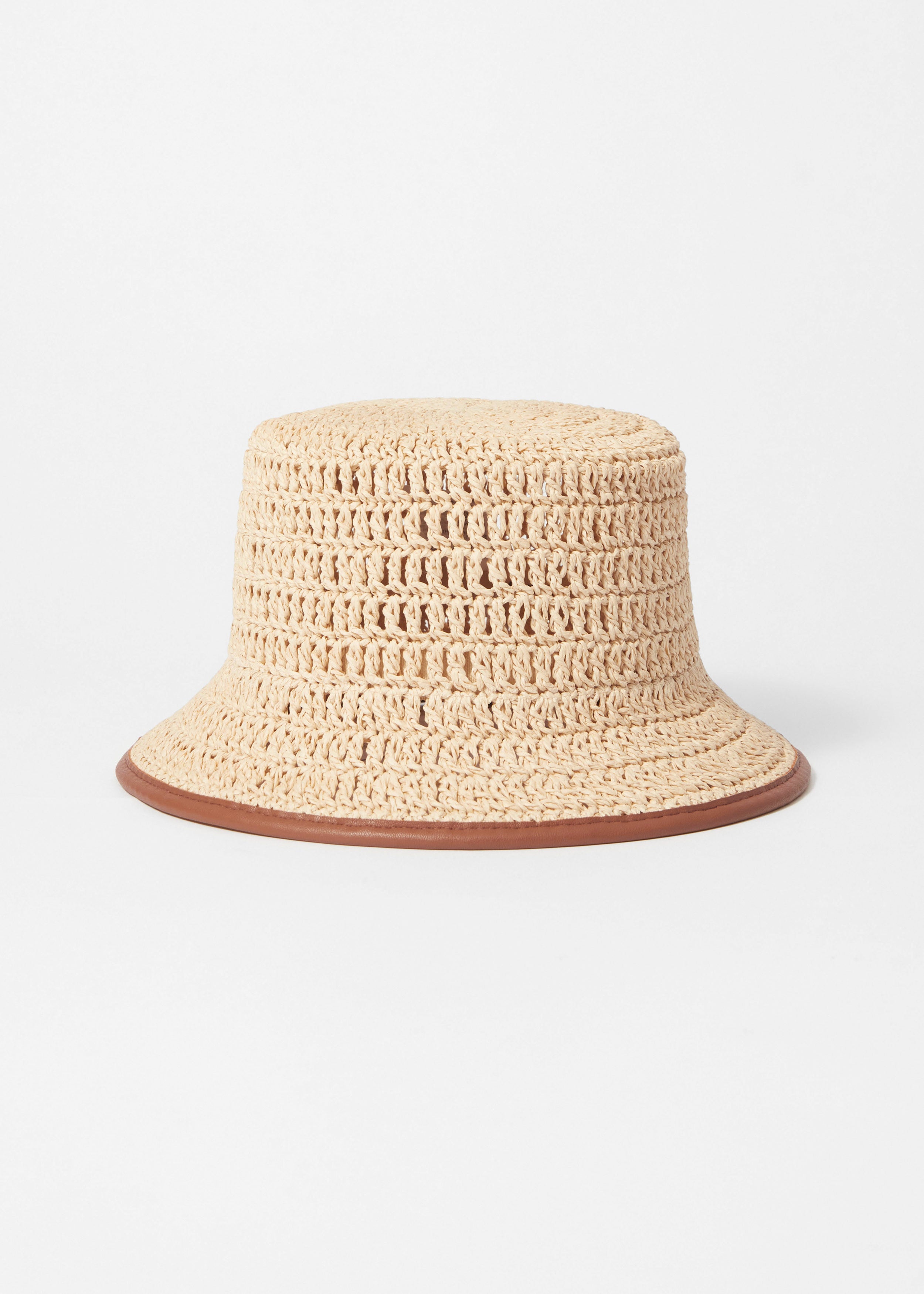 Chapeau De Paille Couleur Noyer - Beige