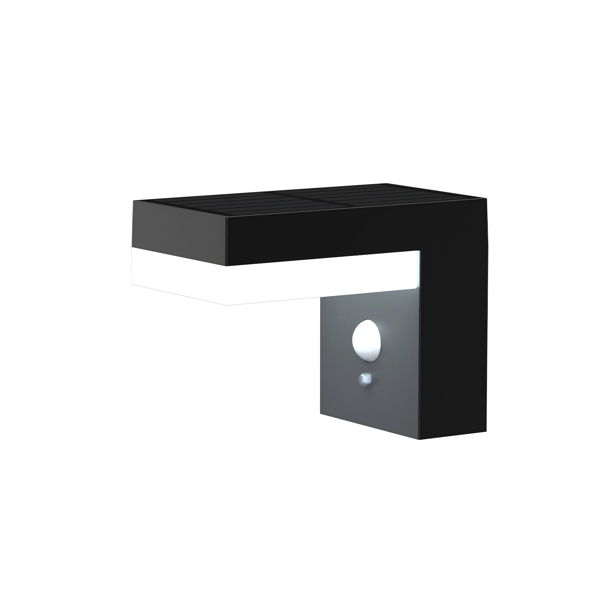 Cenova - Decorative Solar Wall Light - Steel - Black