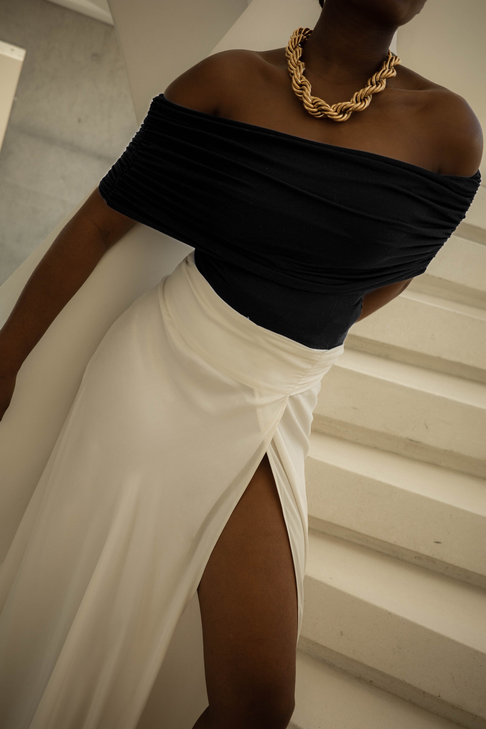 Top Giada - Lait de coco / Noir