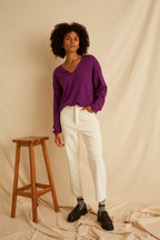 Pantalon Poinsettia - Velours Ecru