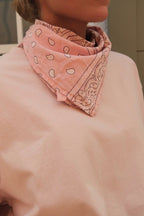 Light pink bandana scarf