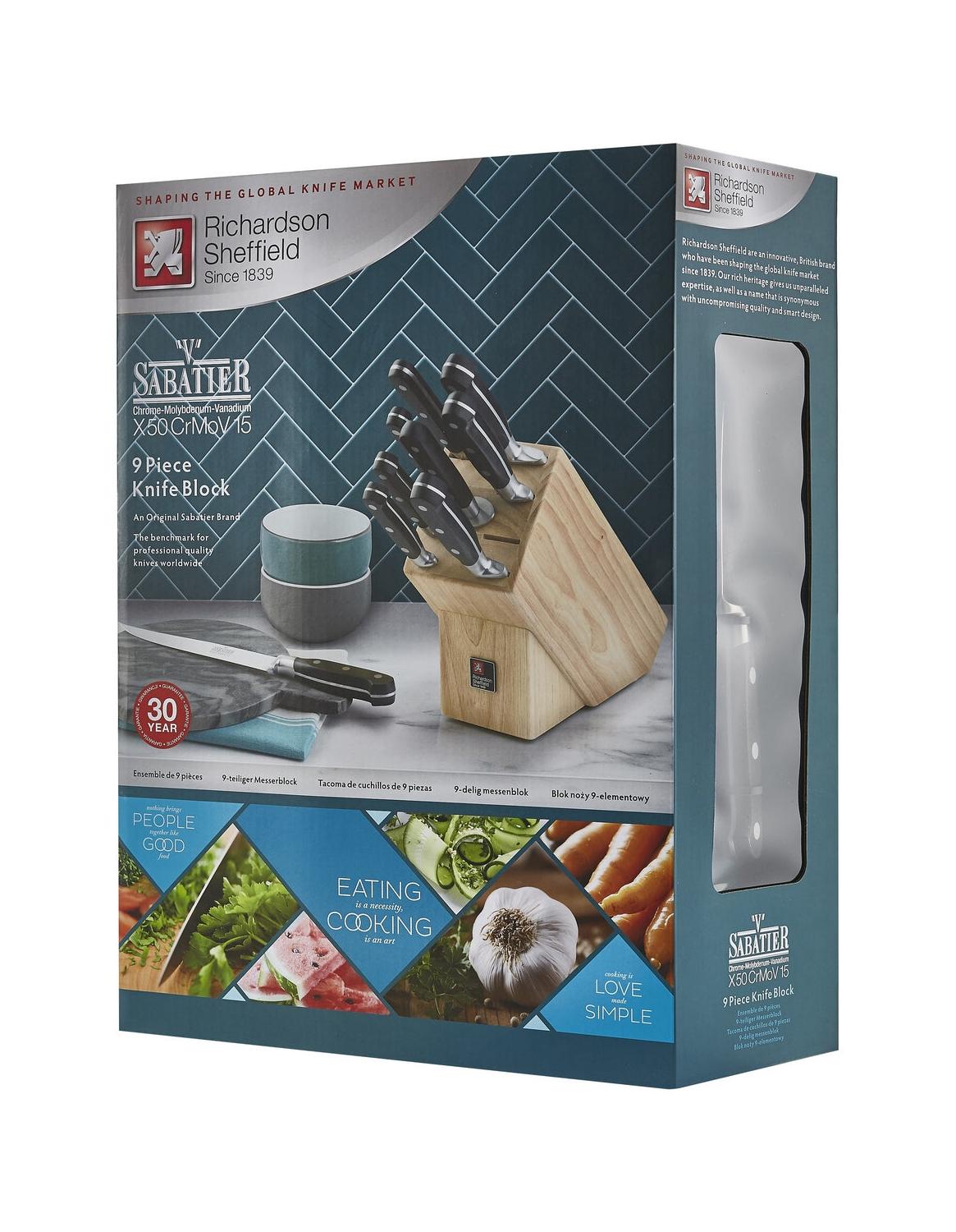 V Sabatier Life - 9-Piece Kitchen Knife Block