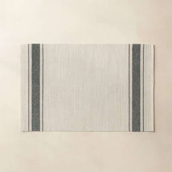 Sæt med 6 dækkeservietter - 45x30 cm - Sort og beige