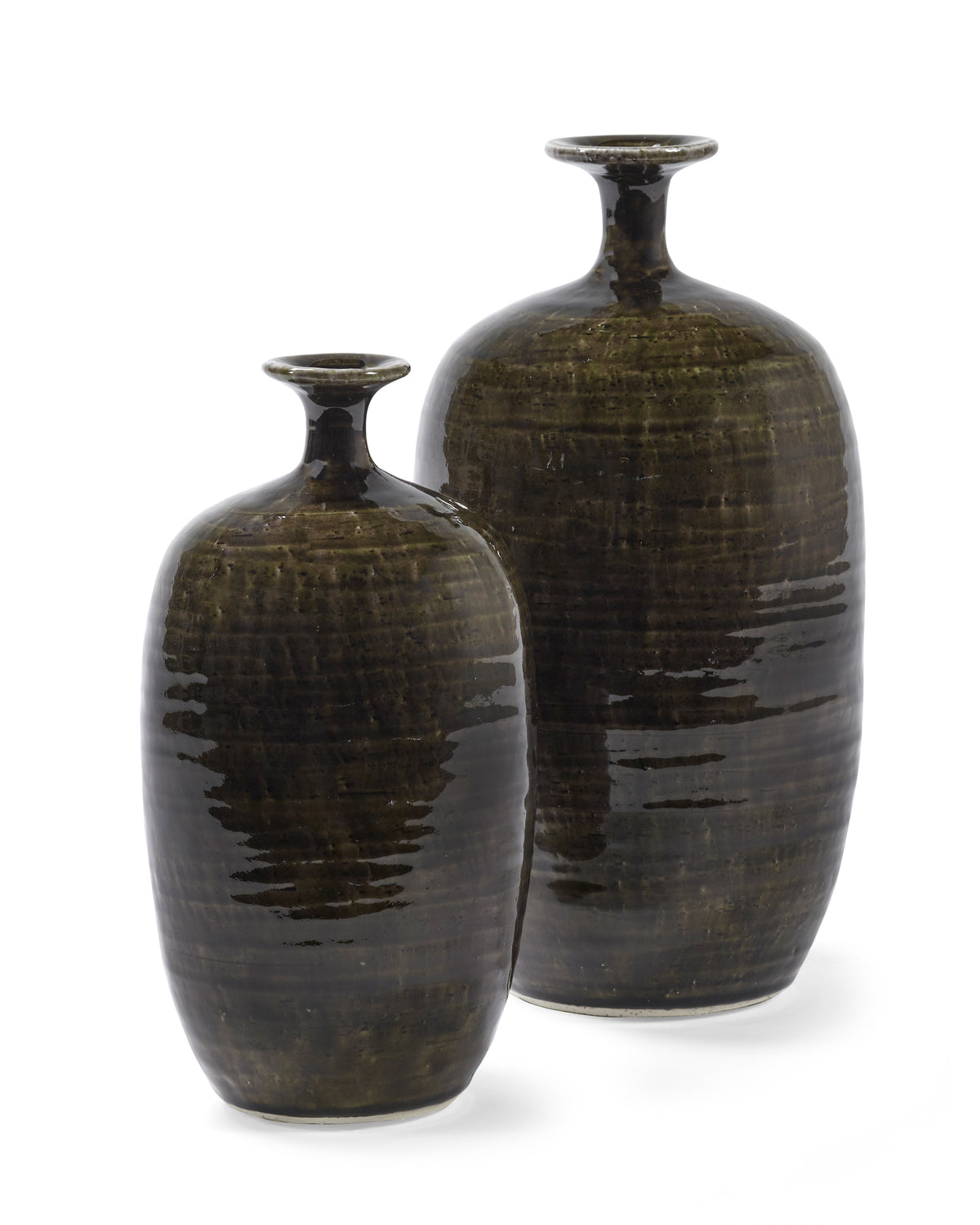Glazed Shades - Vaso - L - Grès - Verde Scuro