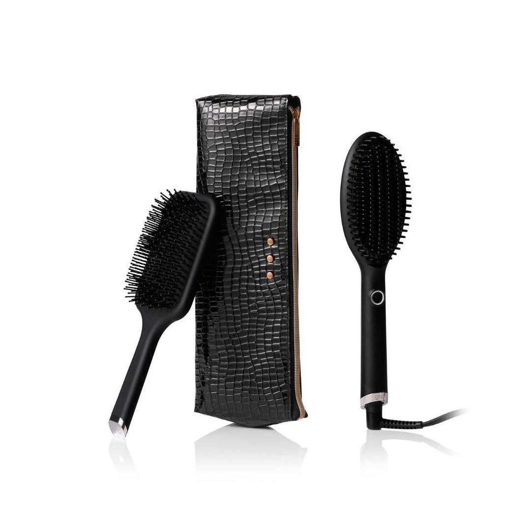 Ghd Glide Heated Brush Box, The Ghd Flat Brush And Its Pouch