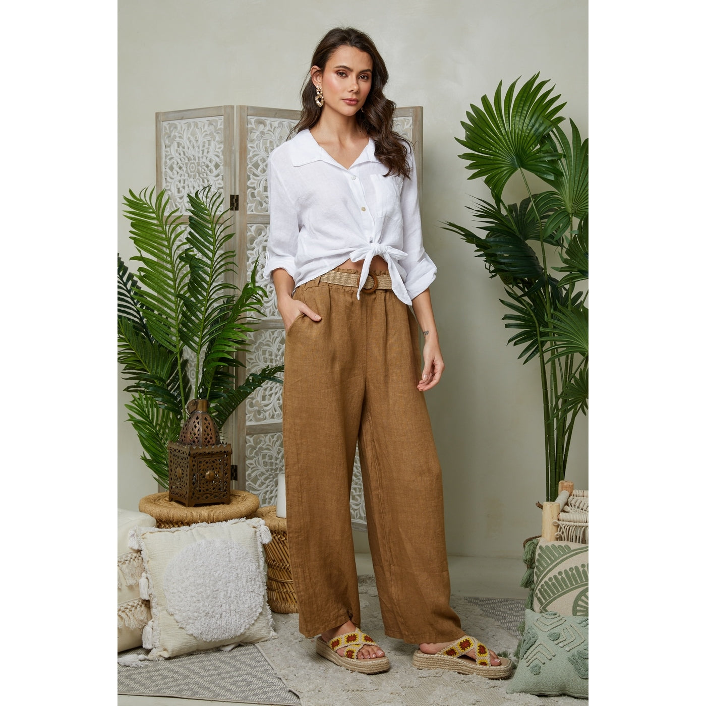 Pantalón - Camel - Mujer