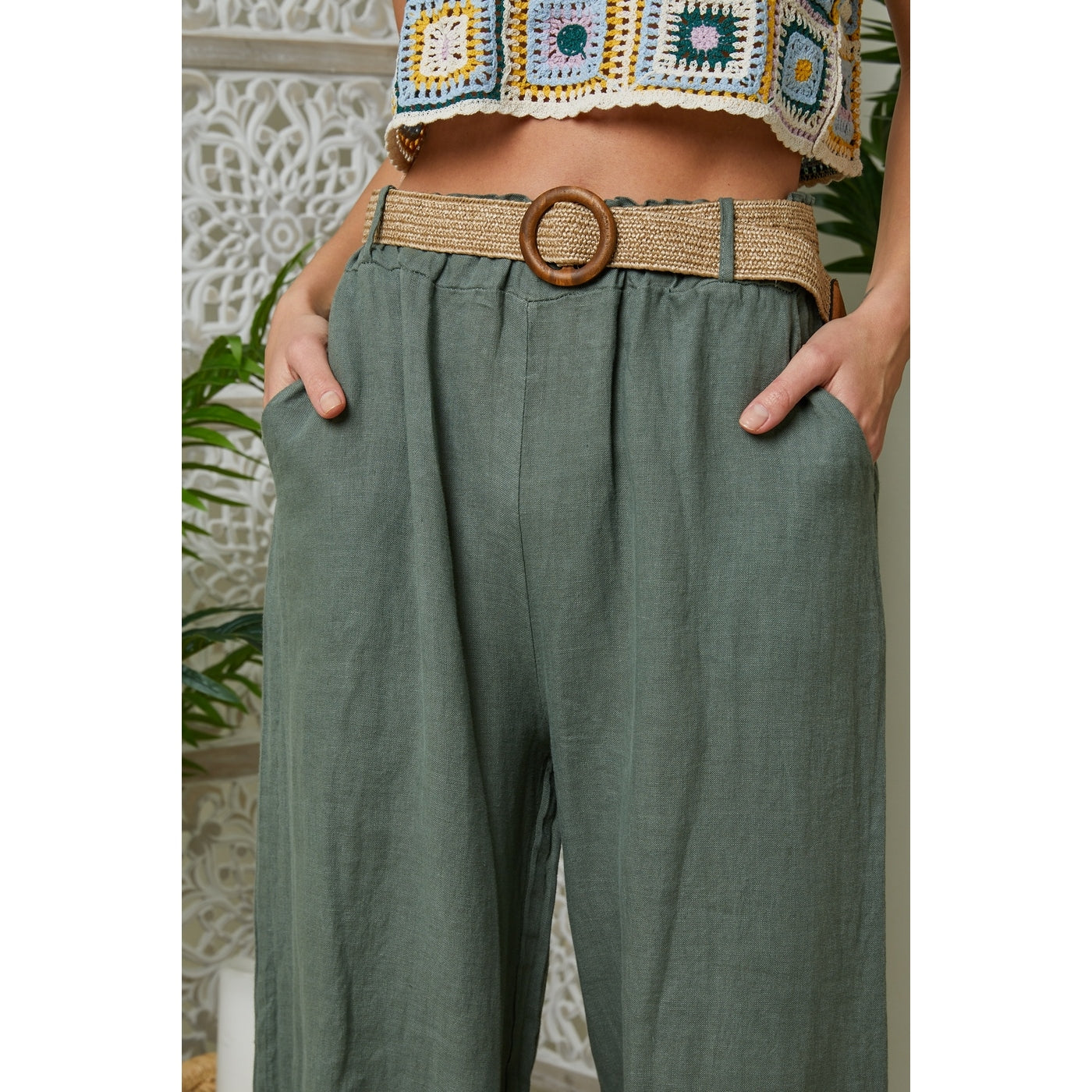 Pantalones - Caqui - Mujer