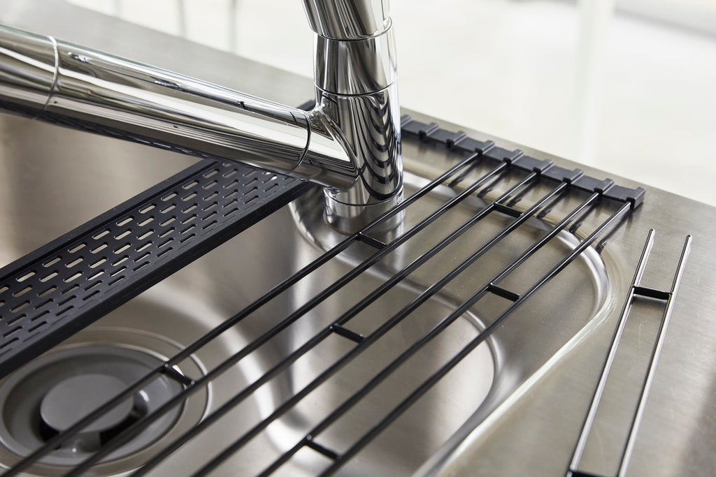 Folding Dish Drying Rack - Tower - Black