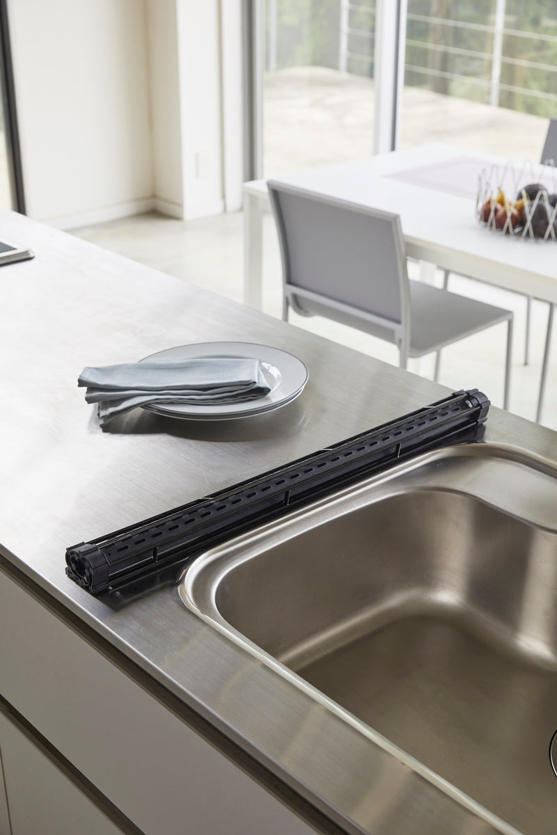 Folding Dish Drying Rack - Tower - Black