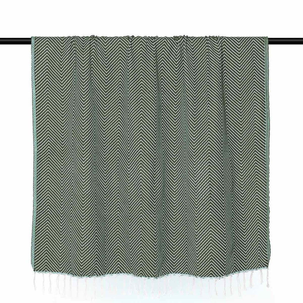 Amsterdam - Plaid - Coton - Vert Kaki