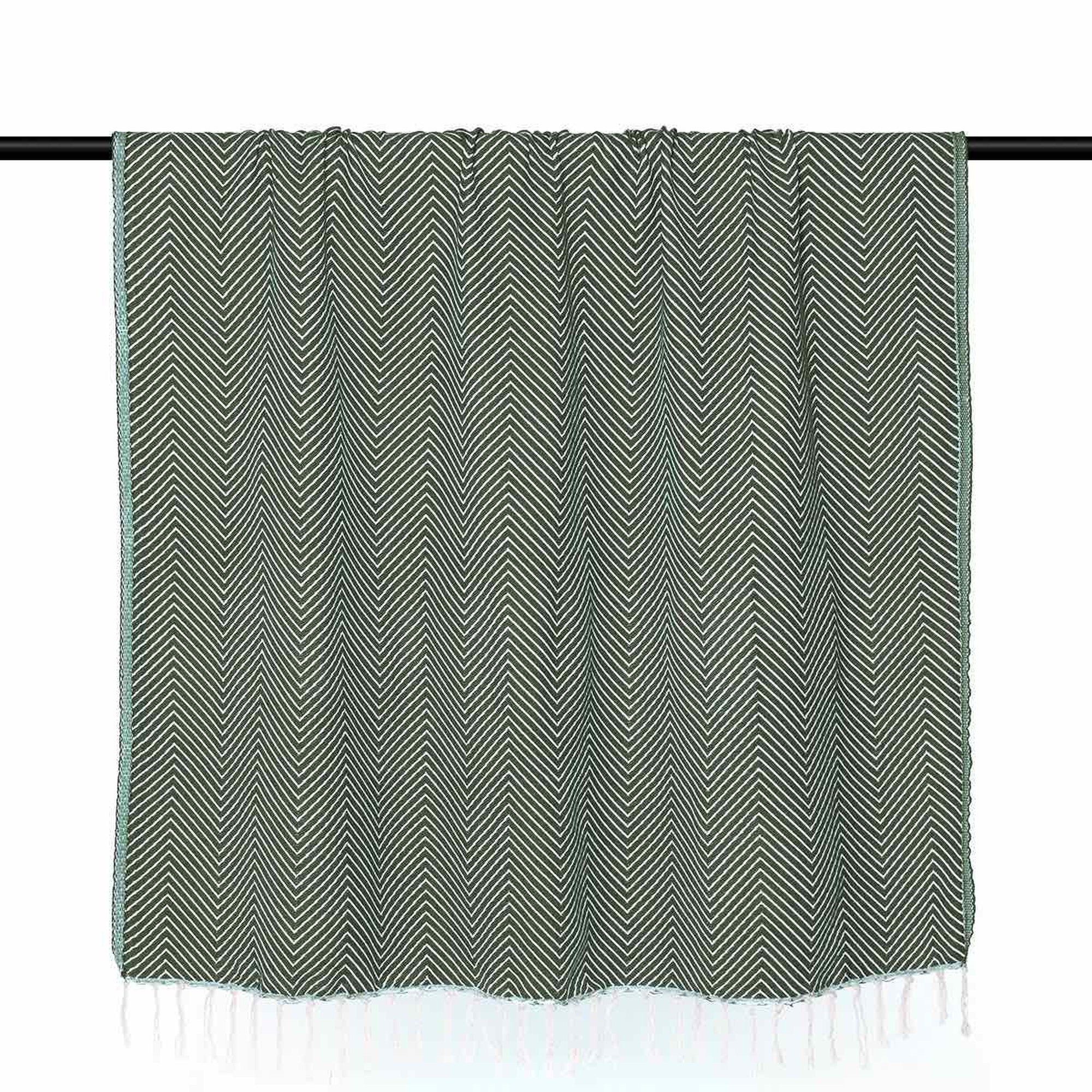 Amsterdam - Plaid - Coton - Vert Kaki